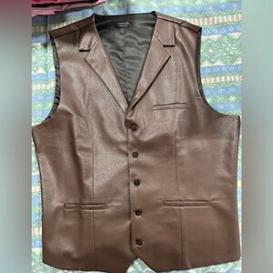 Brown Leather Vest